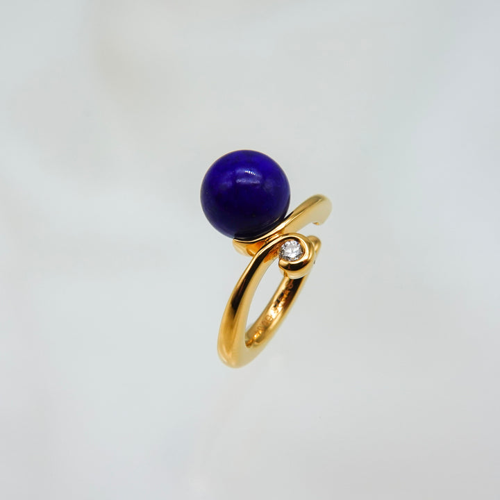 Gold Lapislazuli earcuff GMG3LDイヤーカフ.ラピスラズリ.ダイヤモンド