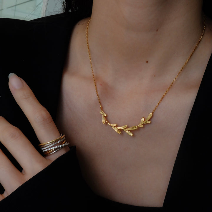 Gold pierced earrings GMF3ネックレス