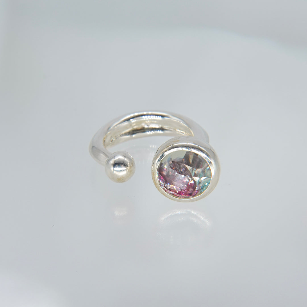 GYOKU RIN Ring / Prasiolite (garnet + blue Zircon)