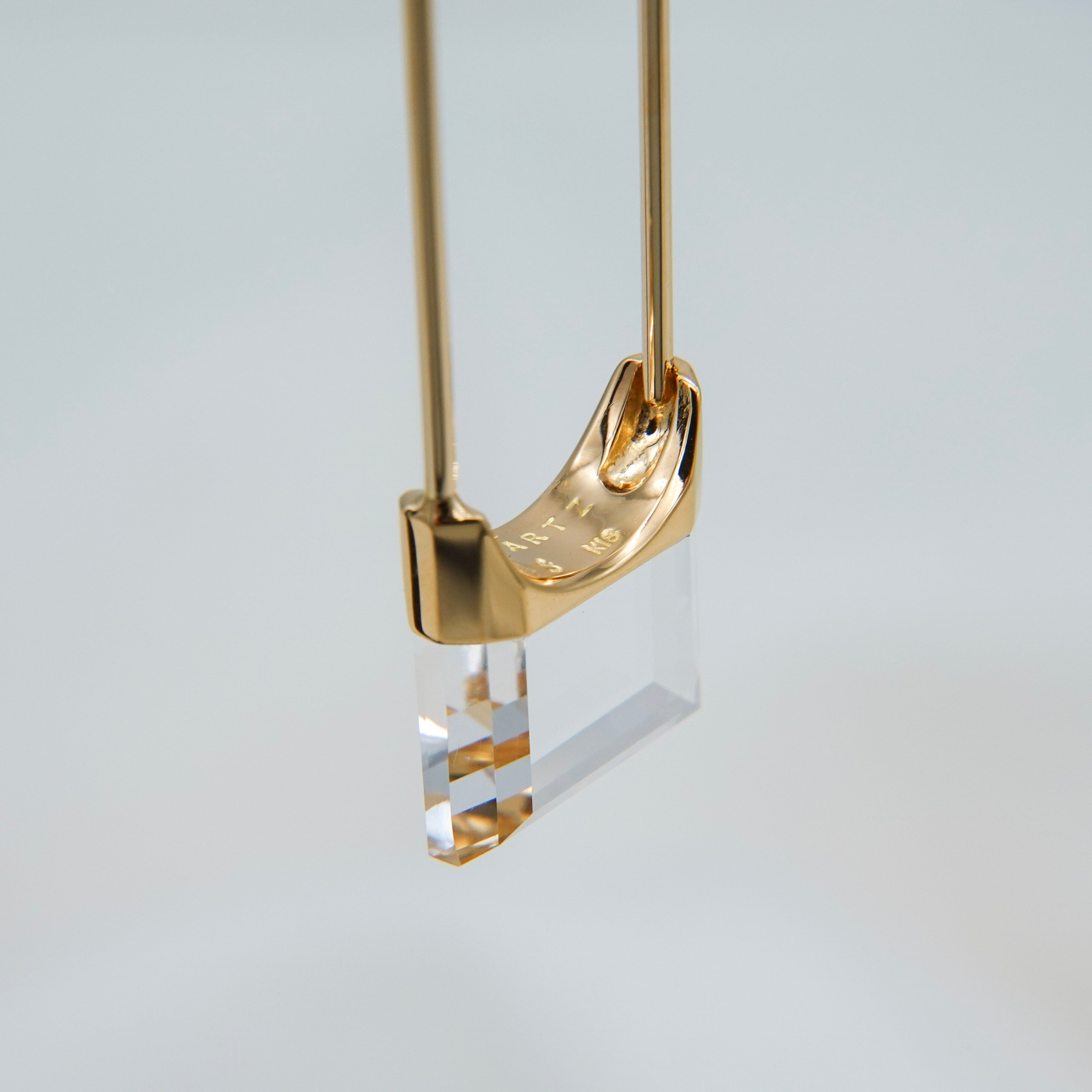 Drop Quartz Pierced Earring Square – unigem