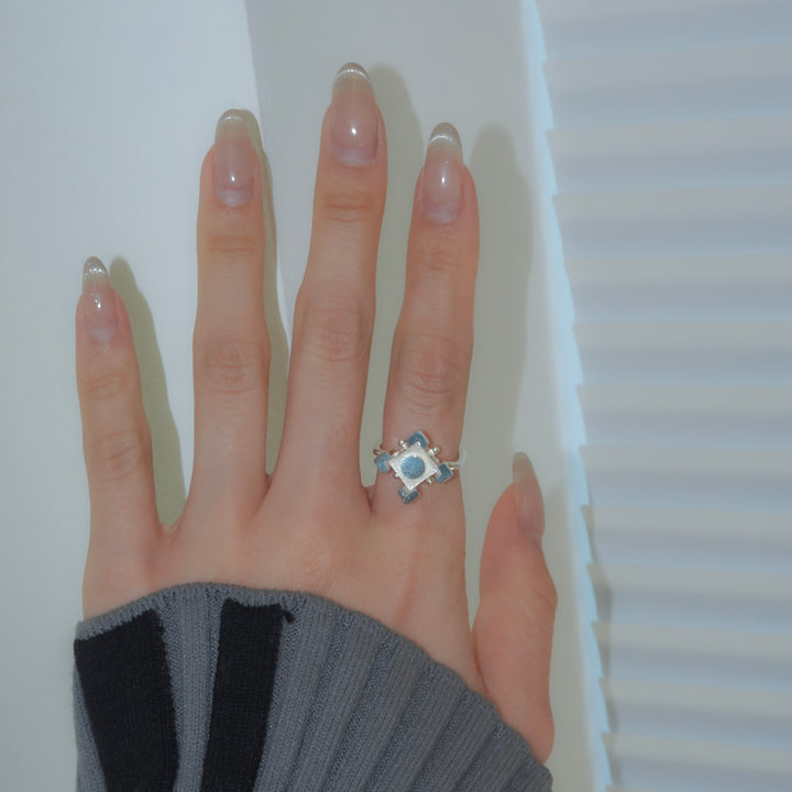 Rhombus Silverblock Ring