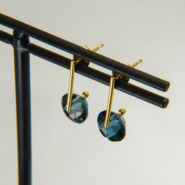 CANDY London Blue Topaz Pierced Earring