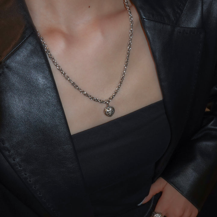 Heavy Double Loop Chain handmade in Sterling Silver_4100