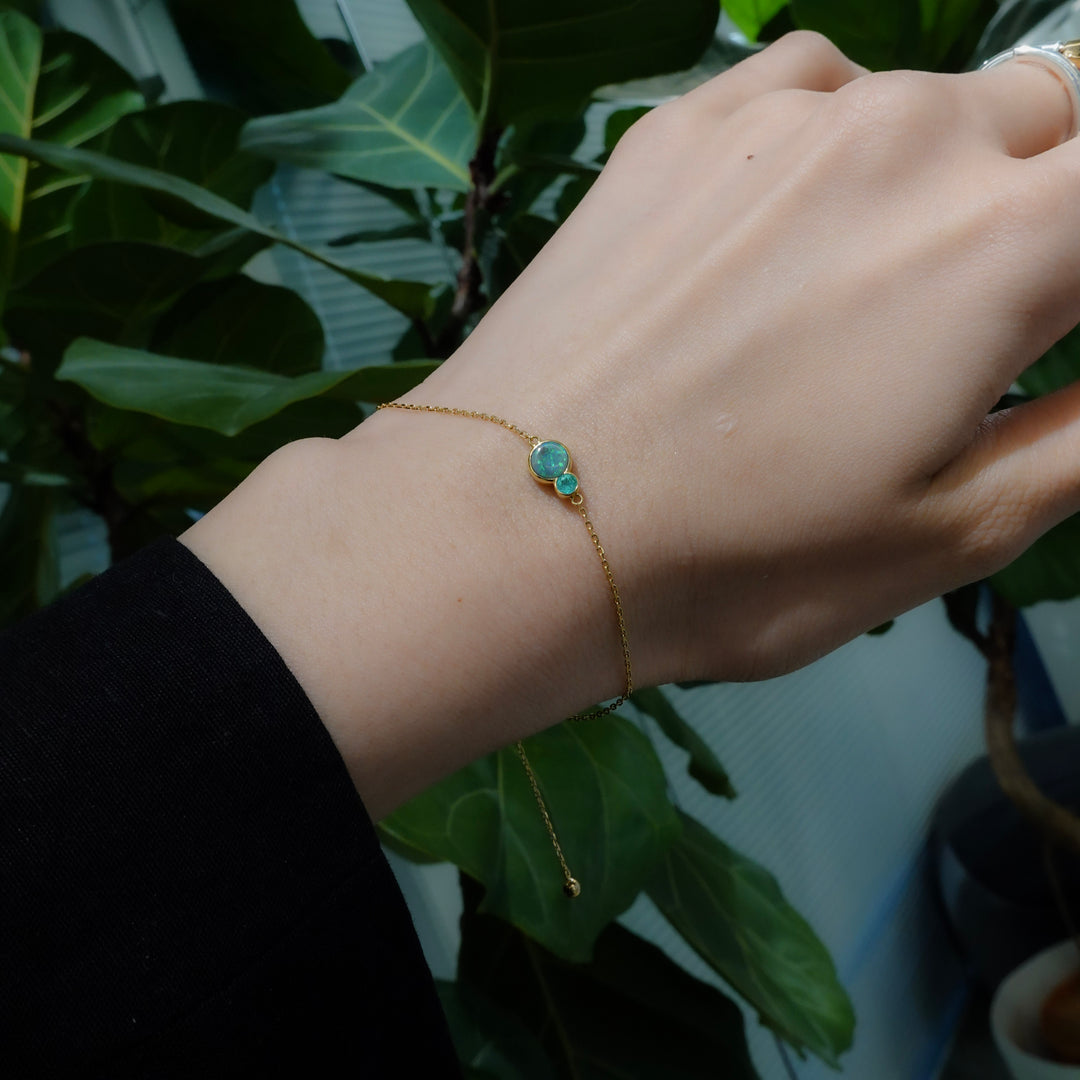 BLANCE 18K BlackOpal ParaibaTourmaline Bracelet