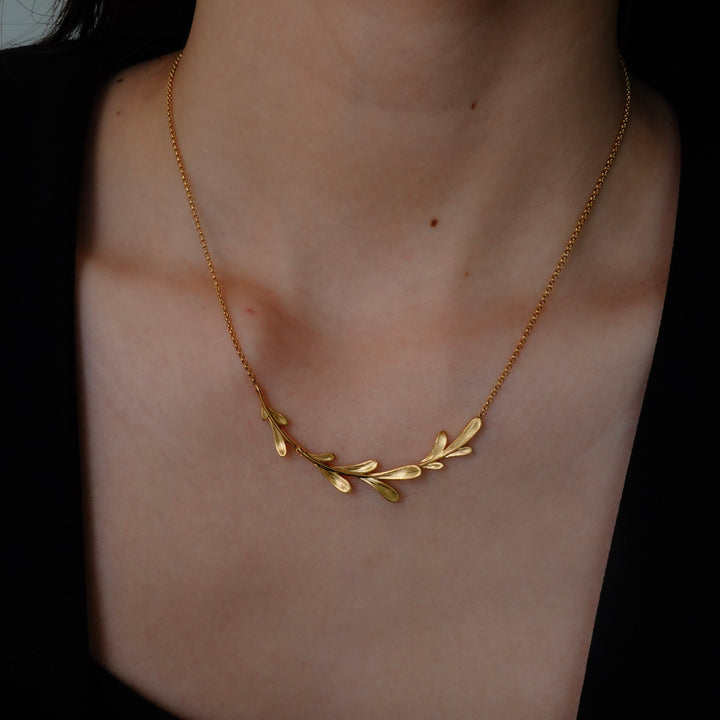 Gold pierced earrings GMF3ネックレス