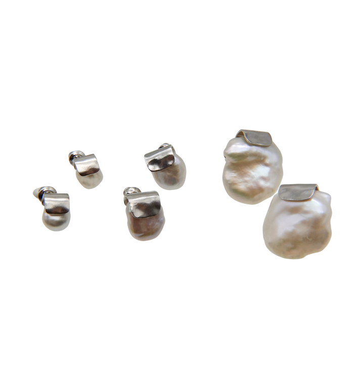 HASAMU pierced earring pearl