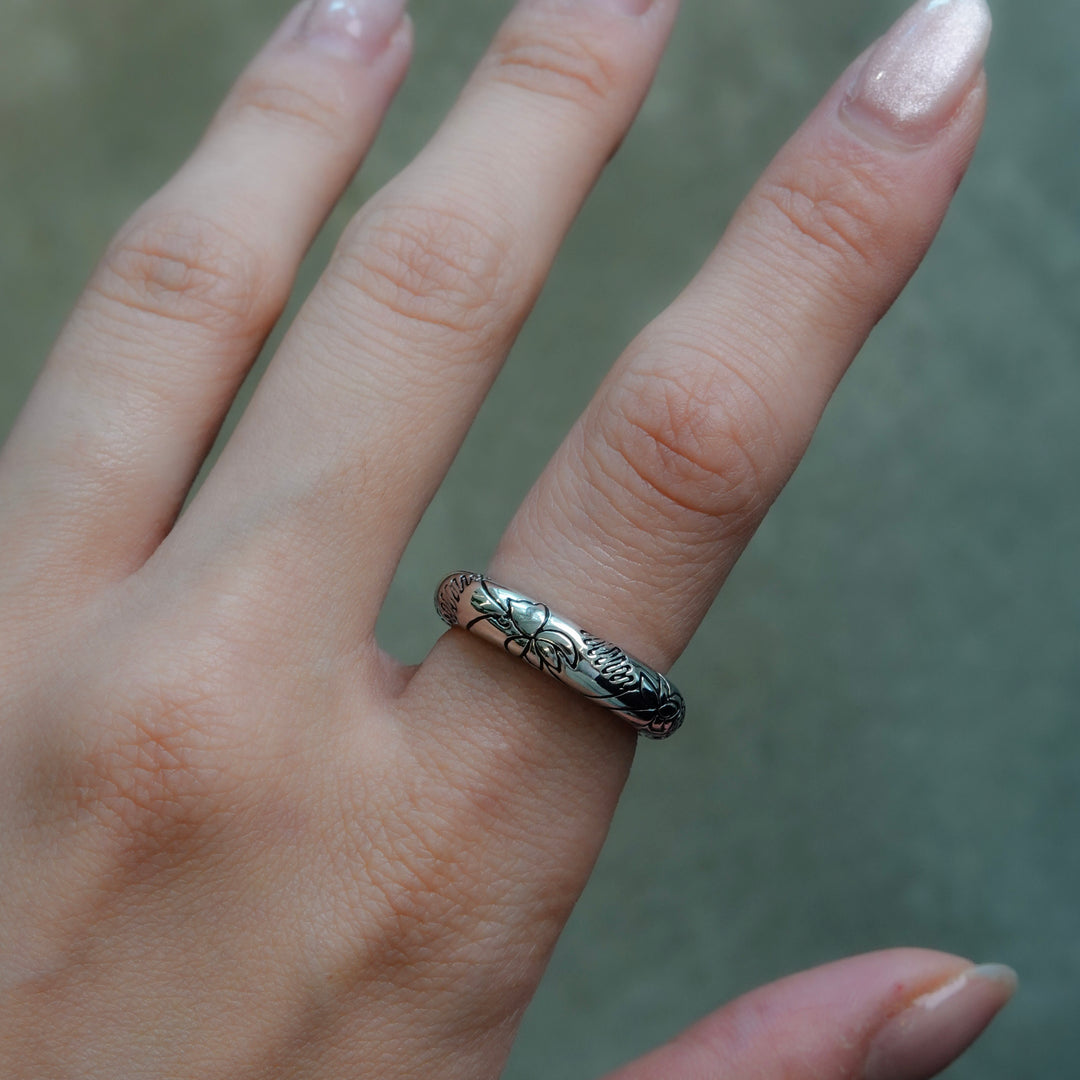 Black Millefleurs Ring
