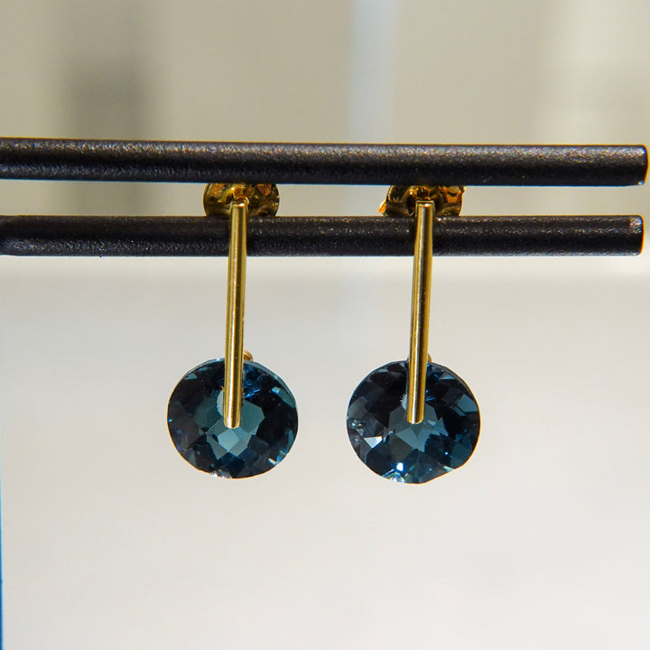 CANDY London Blue Topaz Pierced Earring