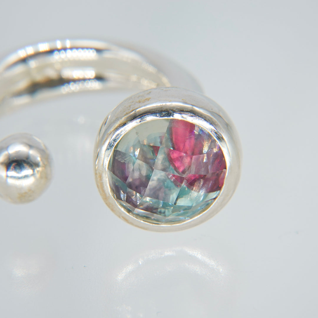 GYOKU RIN Ring / Prasiolite (garnet + blue Zircon)