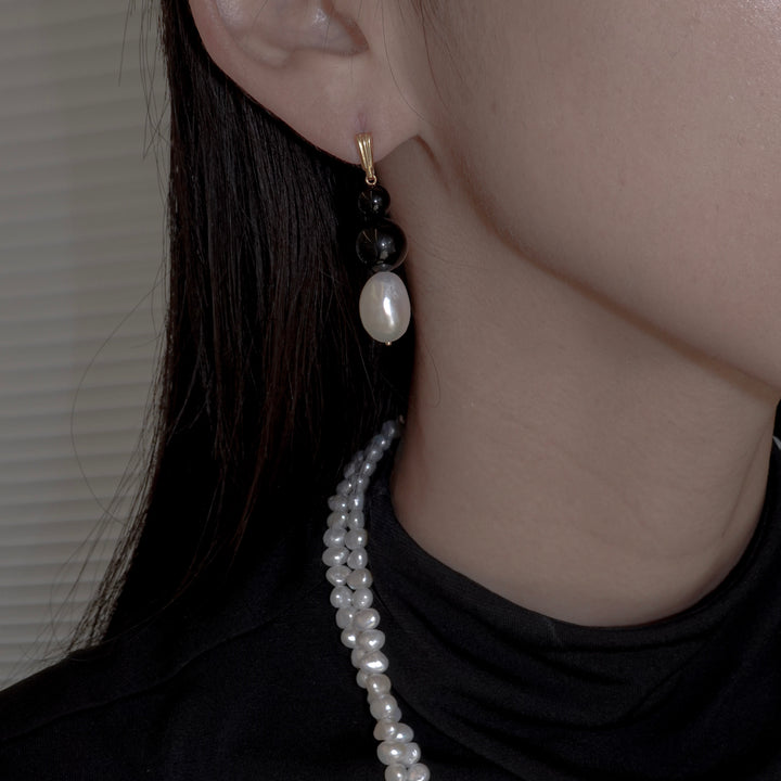 BAROQUE PEARL STONE EARRINGS