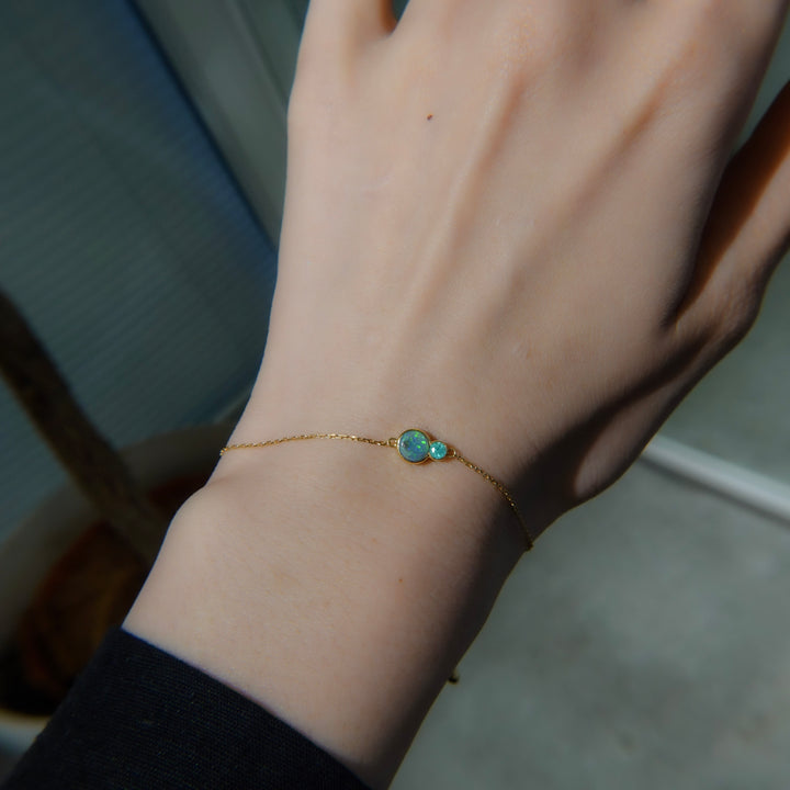 BLANCE 18K BlackOpal ParaibaTourmaline Bracelet