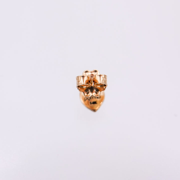 Heart Lock 14K Gold Symbol Stud