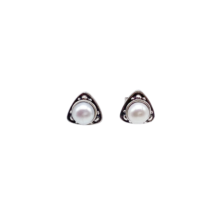 Cyclades stud earrings in Sterling Silver_1400