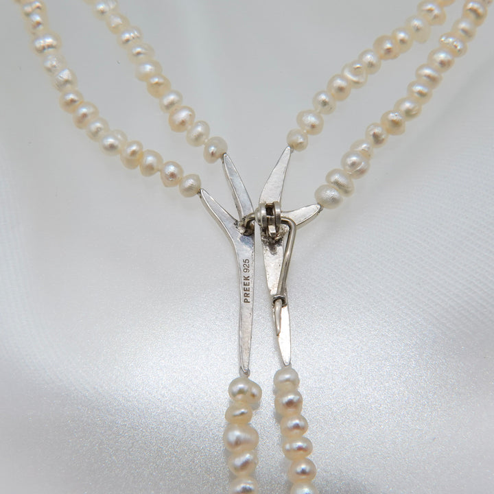 BAROQUE PEARL TIE COLLAR NECKLACE