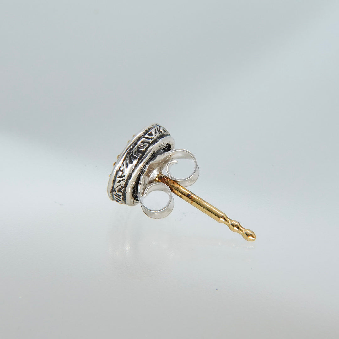 Roxana Stud Earrings in 18K Gold and Sterling Silver_10055