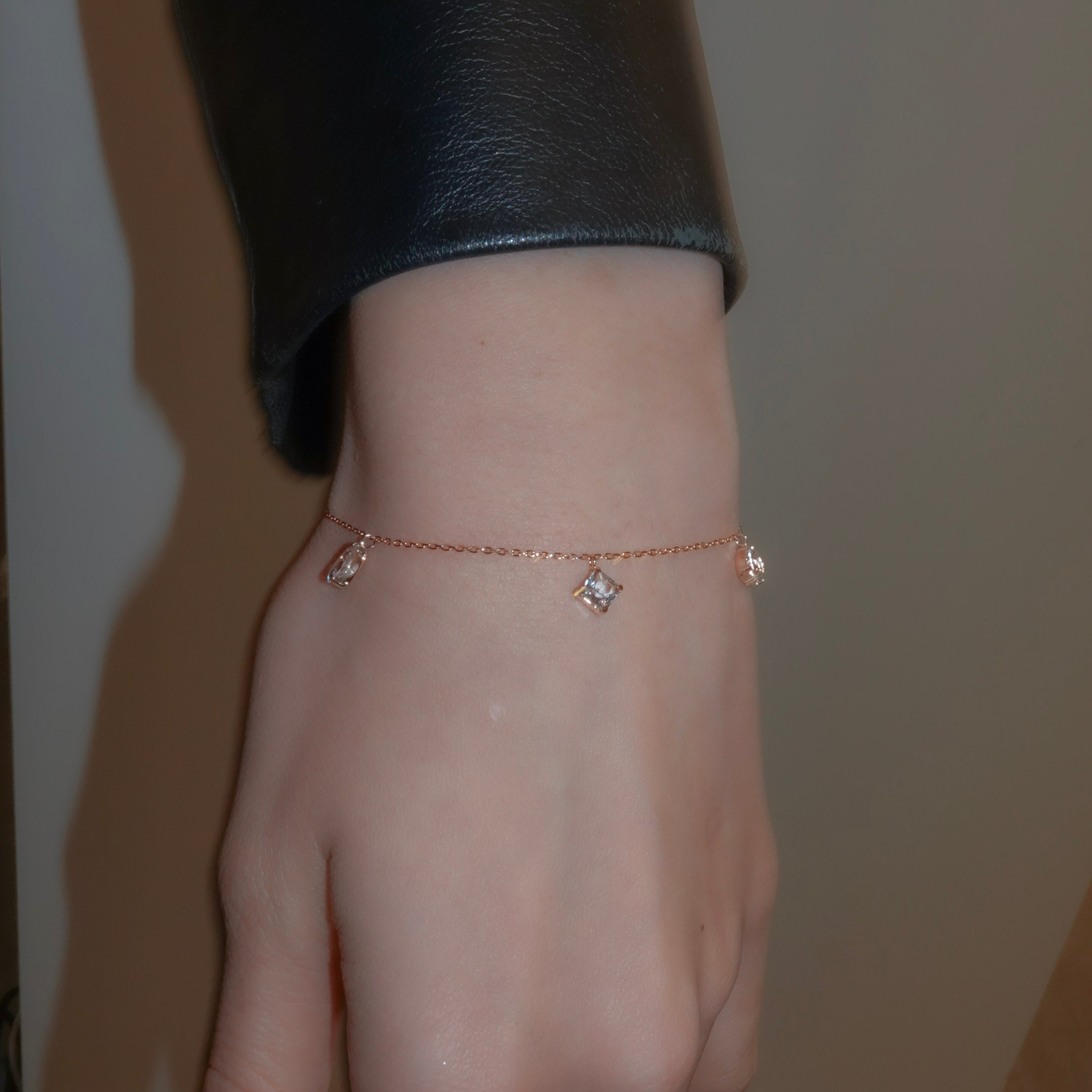 STARRY BRACELET - S- _10KRG x White topaz – unigem