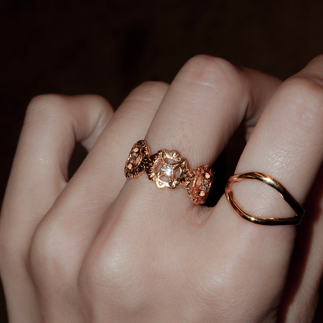 フィレンツェ彫りフラワーリング(K23GP)