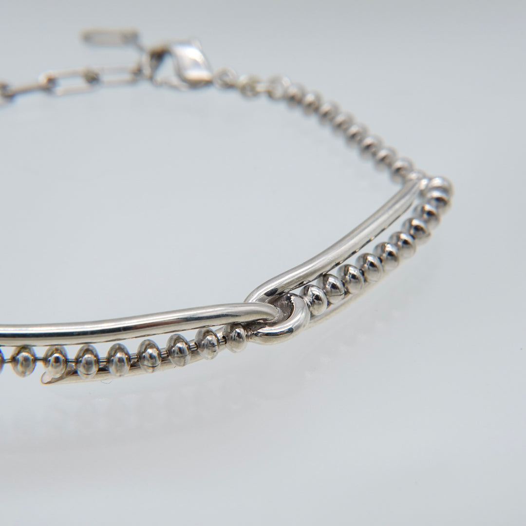 THREADS Silver Cross Bracelet