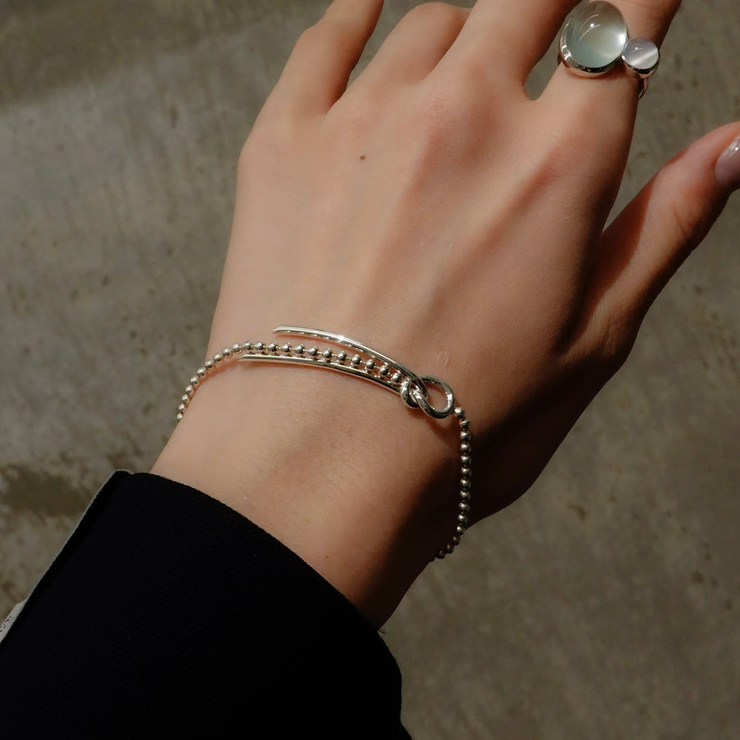THREADS Silver Bow Tie Bracelet