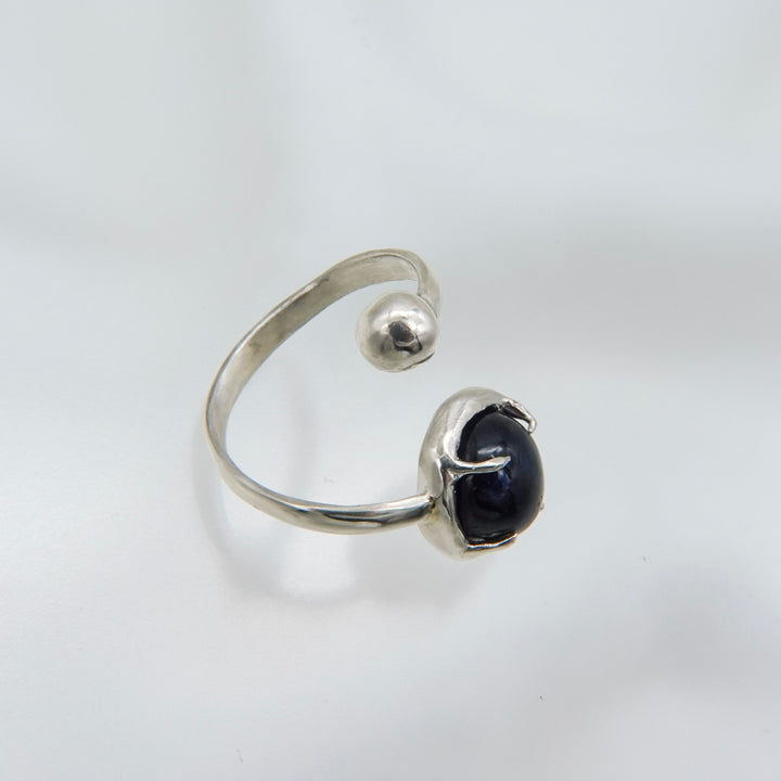 star sapphire spiral ring