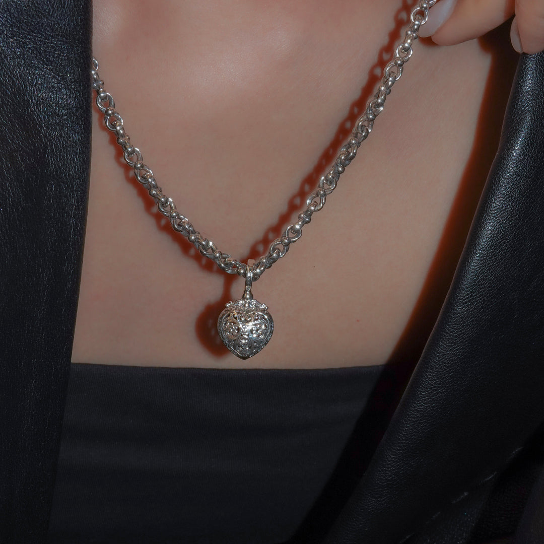 Roxanna Heart Pendant in Sterling Silver_10033C
