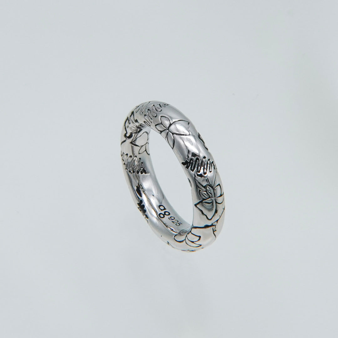 Black Millefleurs Ring