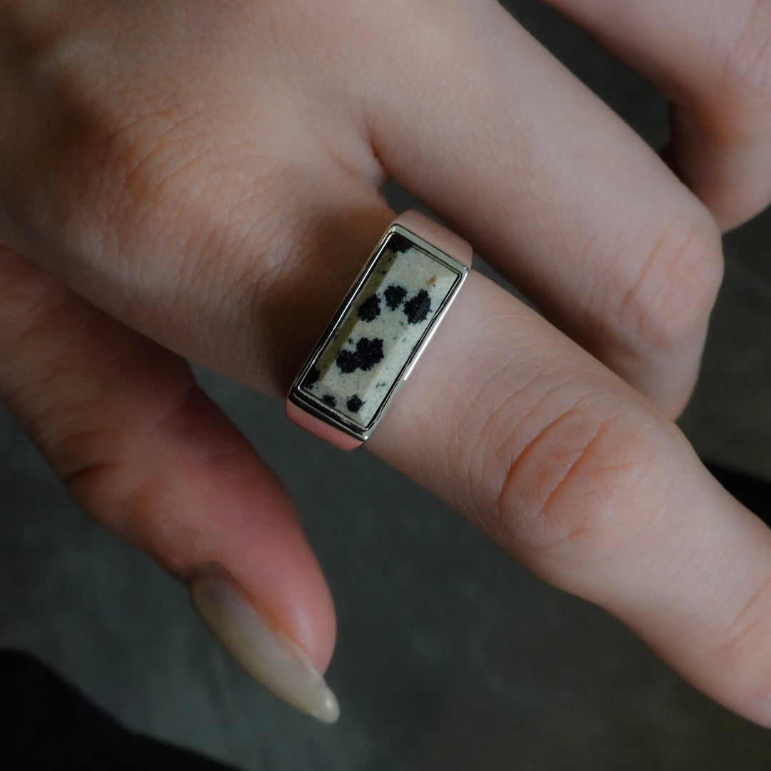 Dalmatian jasper Ring