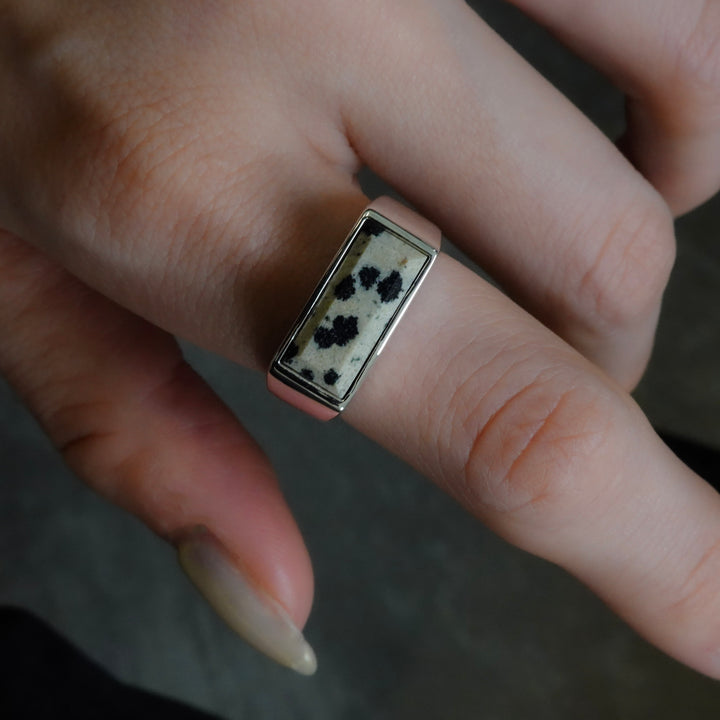 Dalmatian jasper Ring