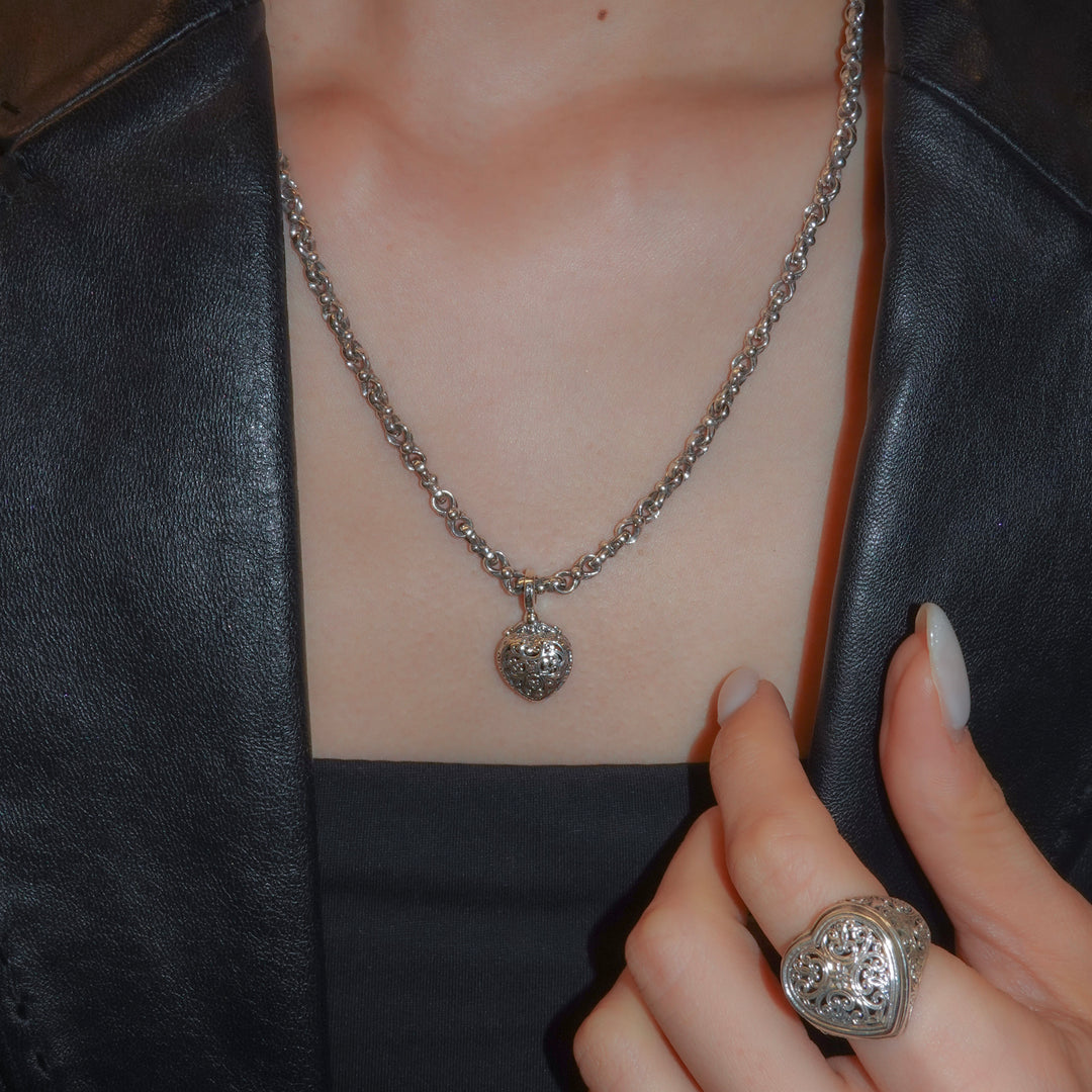 Roxanna Heart Pendant in Sterling Silver_10033C