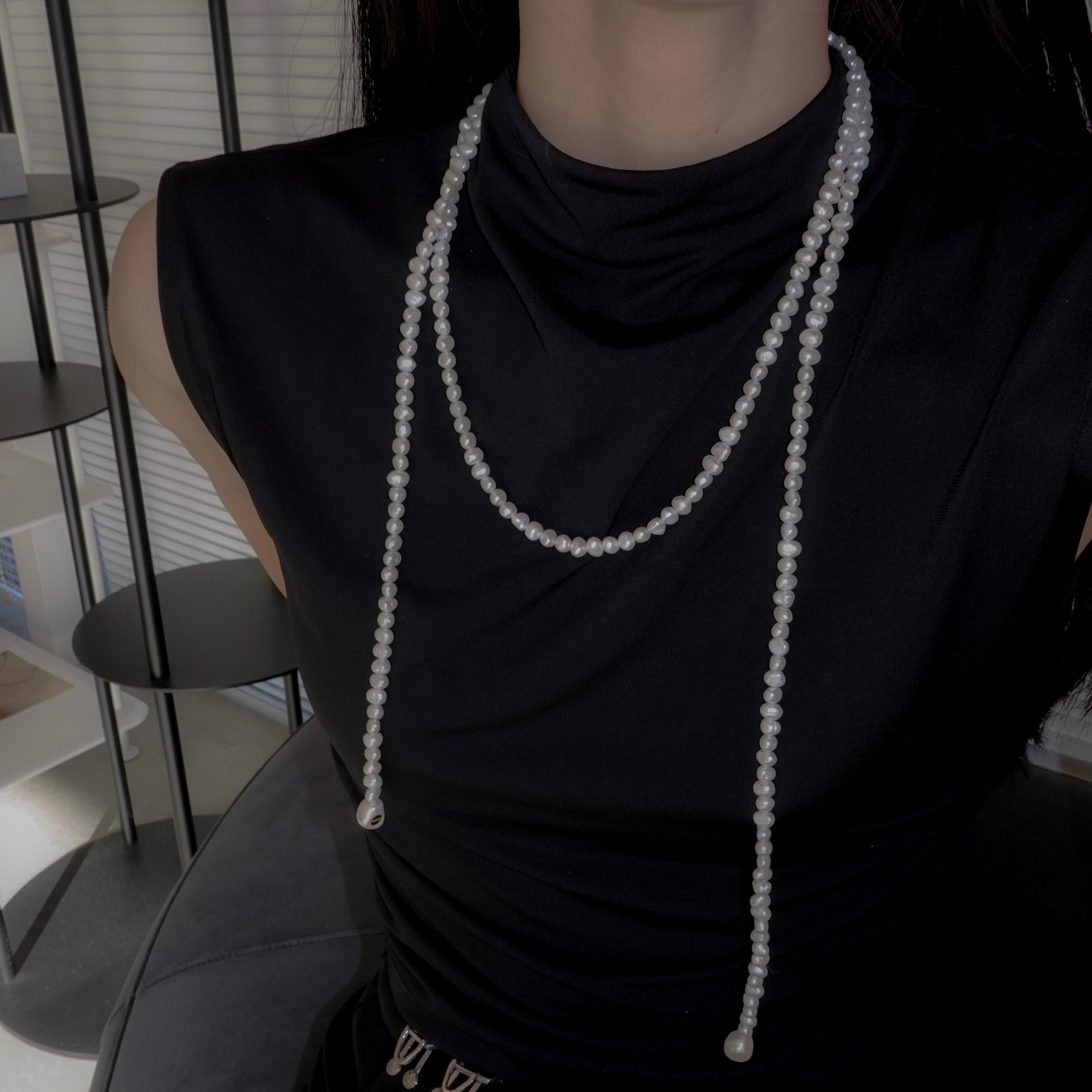 BAROQUE PEARL FREE LONG NECKLACE 130 – unigem