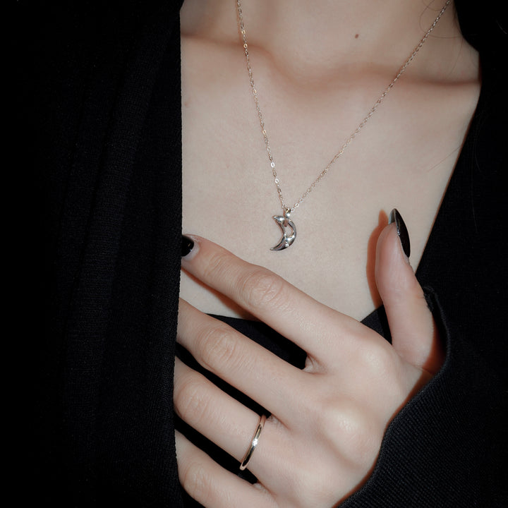 Charm Necklace-Crescent Moon
