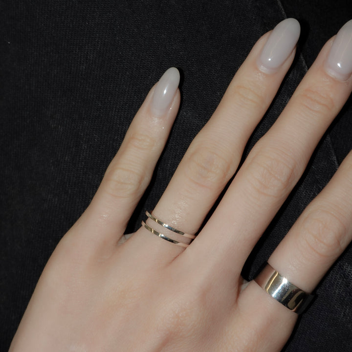 Square Line Cuff Ring