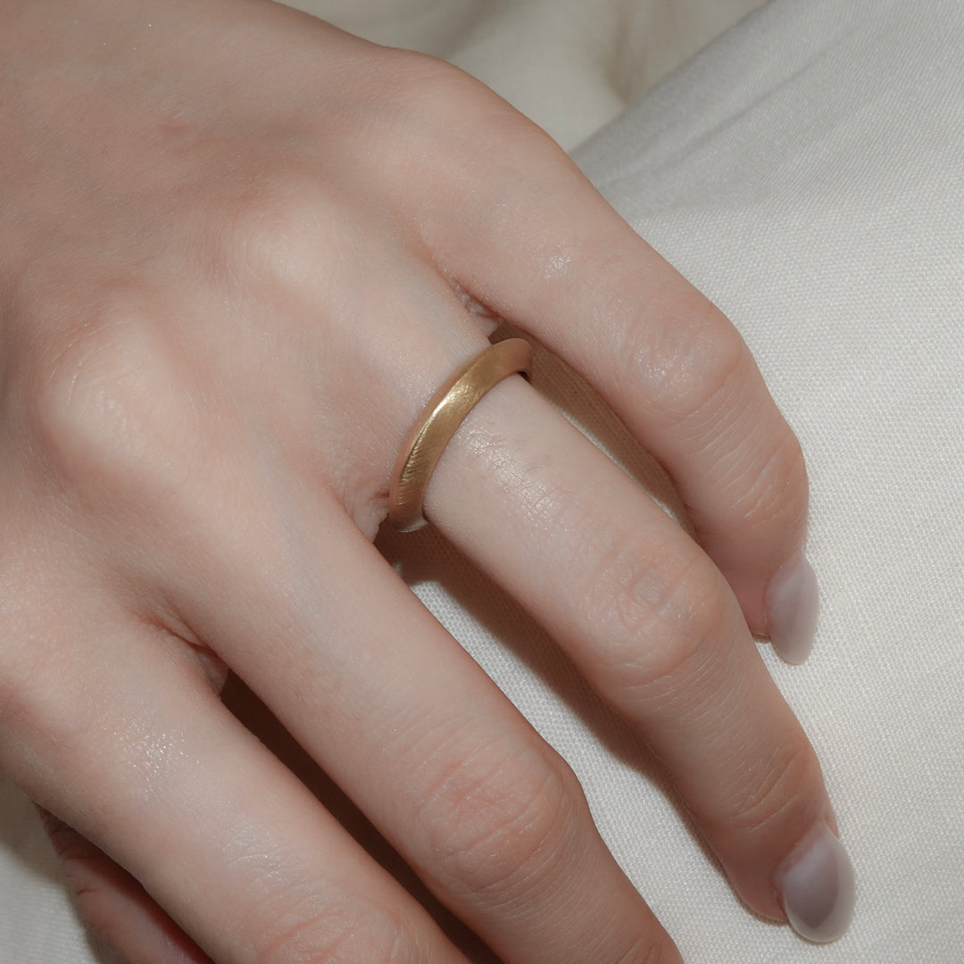 PLATE RING MATT VERMEIL