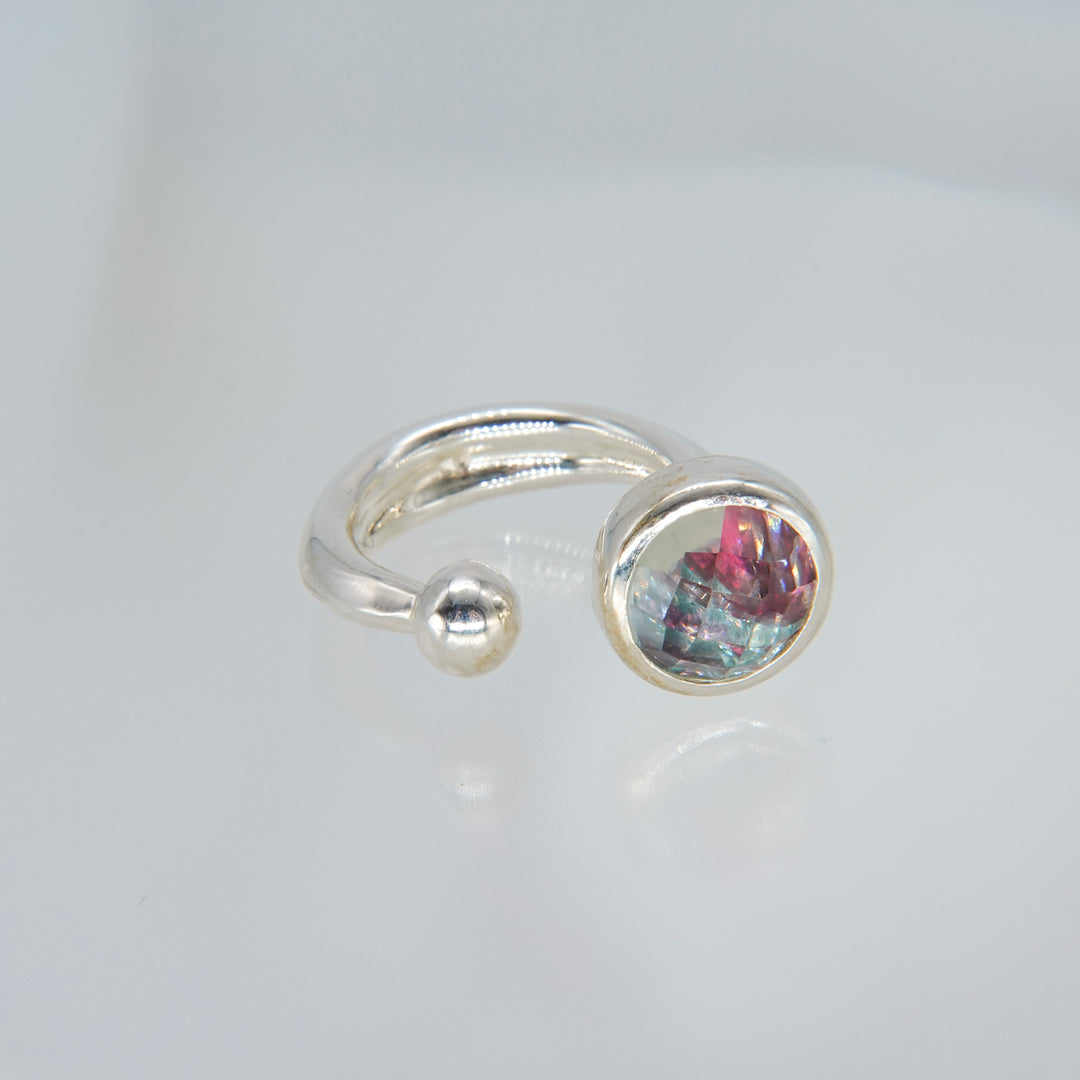 GYOKU RIN Ring / Prasiolite (garnet + blue Zircon)