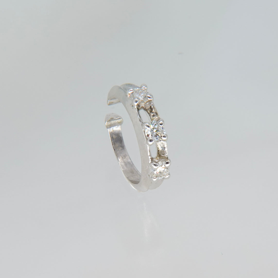 Float Ear cuff -【Natural Diamond】