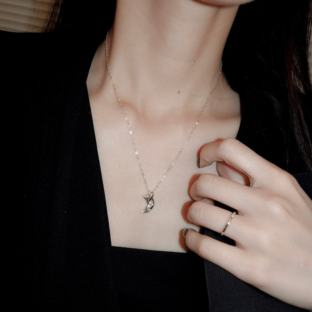 Charm Necklace-Crescent Moon