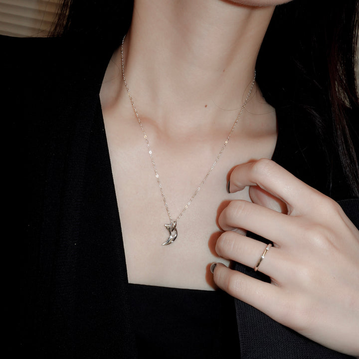 Charm Necklace-Crescent Moon