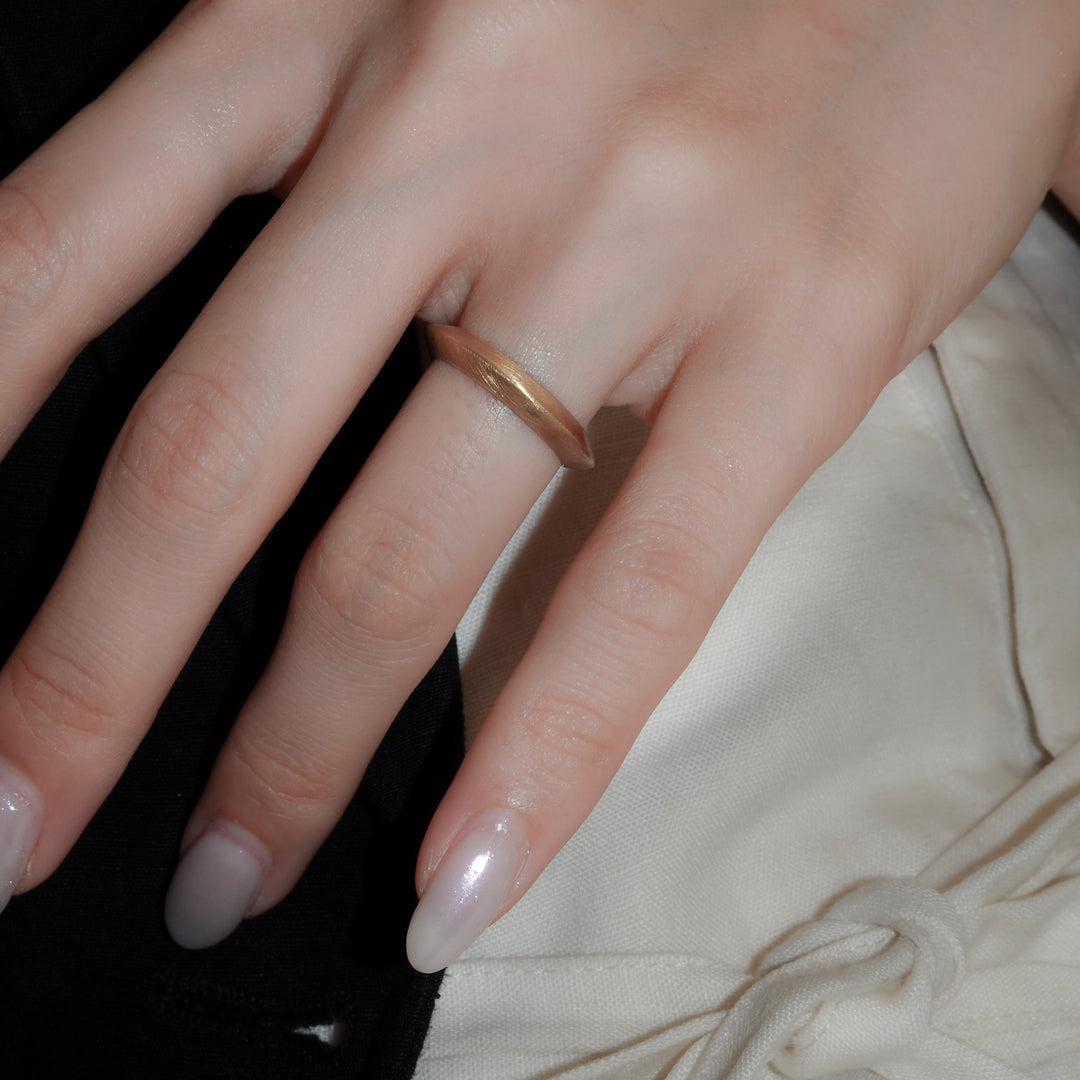 PLATE RING MATT VERMEIL