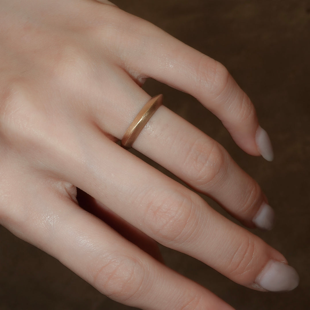 PLATE RING MATT VERMEIL