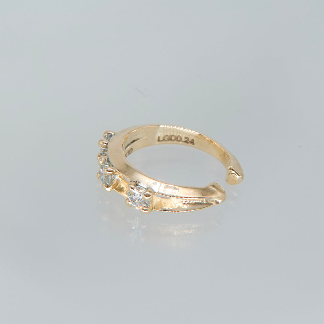 Float Ear cuff -【Natural Diamond】