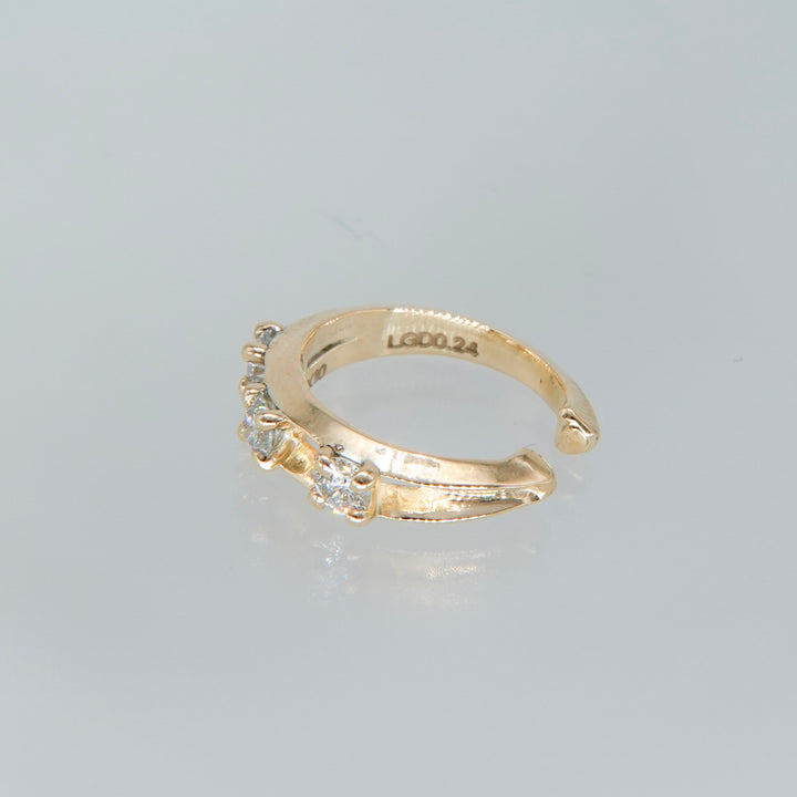 Float Ear cuff -【Lab Grown Diamond】