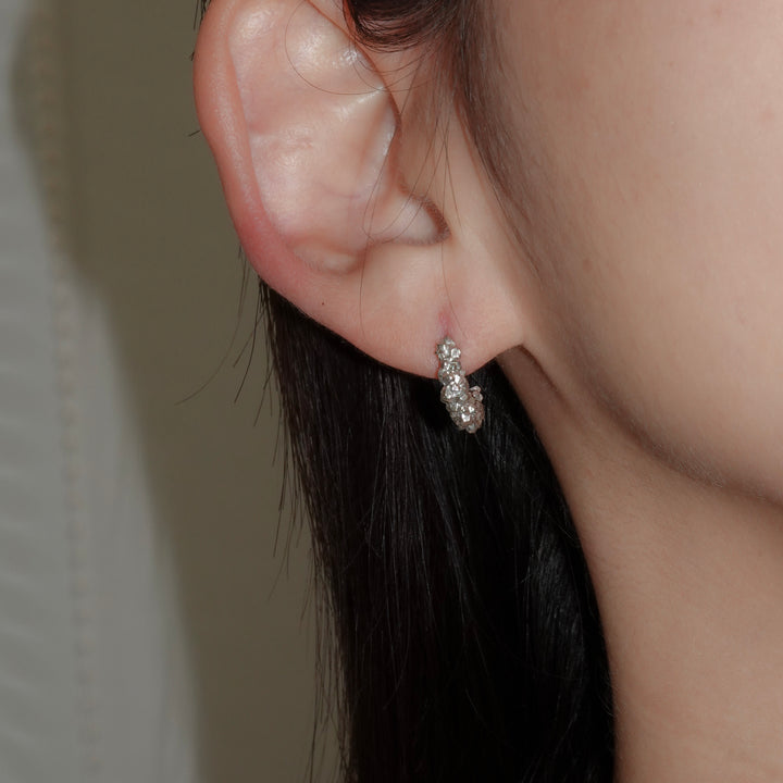 PYRITE pierced earring