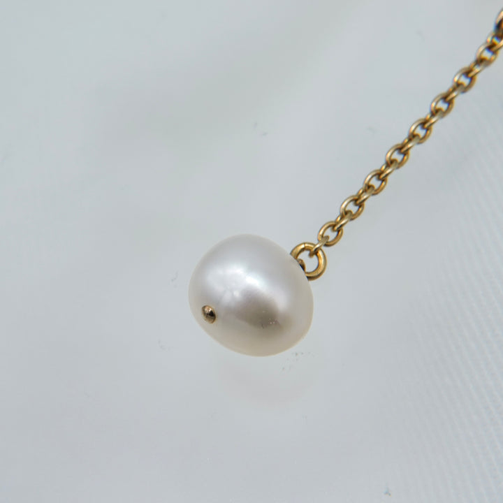 "Pearl" dangle pierce (GOLD)