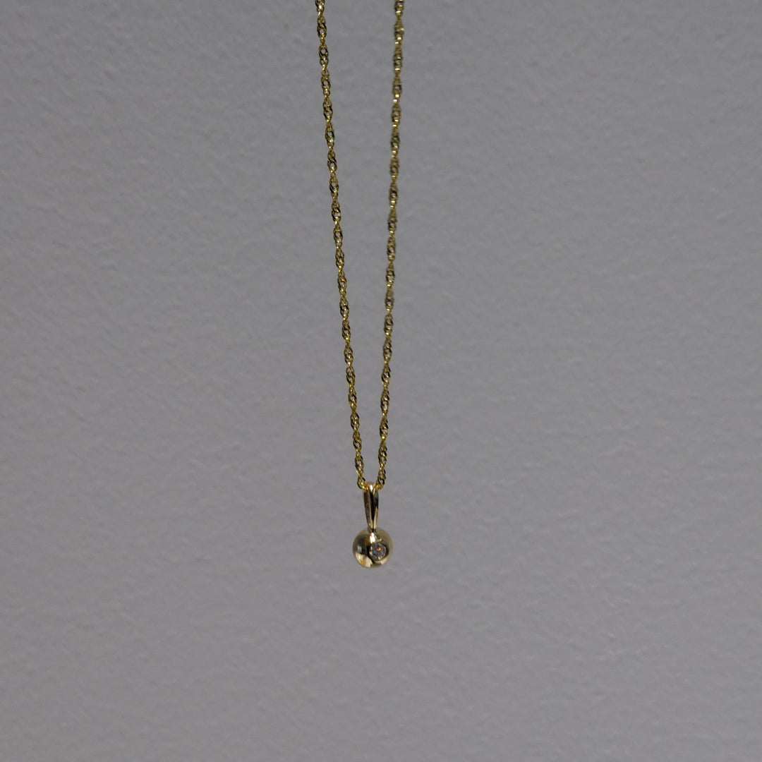 Diamond Dome Pendant Necklace