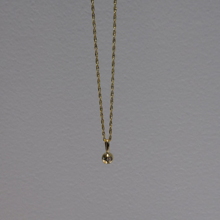 Diamond Dome Pendant Necklace