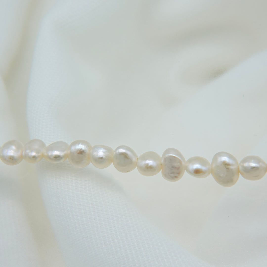 BAROQUE PEARL CHAIN 3WAY NECKLACE 80 (Silver)
