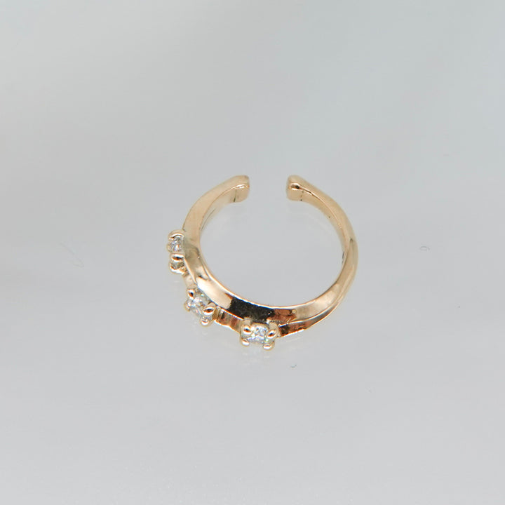 Float Ear cuff -【Natural Diamond】