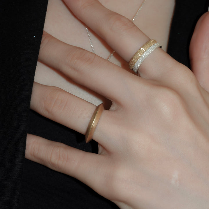 PLATE RING MATT VERMEIL