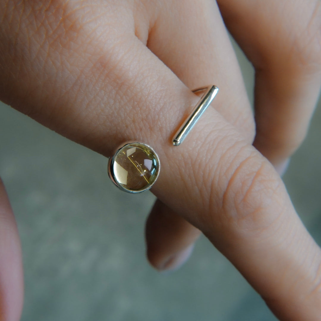 Open Ring / Lemon Quartz