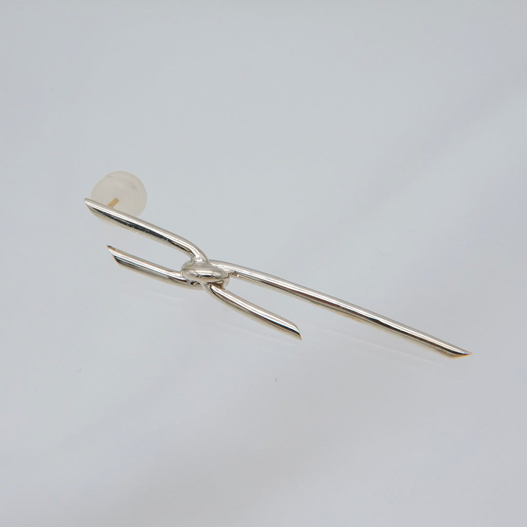 THREADS Silver Cross Pierced Earrings